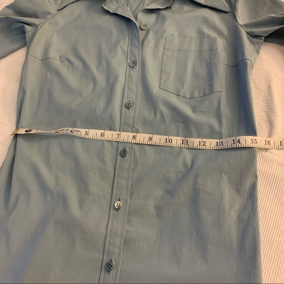 Michael Kors blue button up shirt. Size 2 - Picture 5 of 10